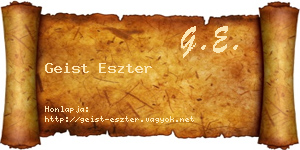 Geist Eszter névjegykártya